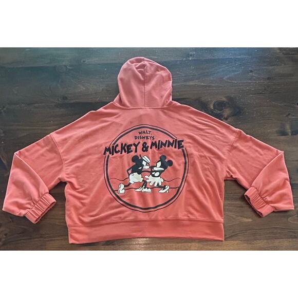 Disney Store Mickey Minnie Retro Embroidered Cropped Top Jacket Shirt Size Small - Picture 7 of 13